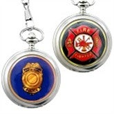 Personalized Police or Firefighters Pocket Watches