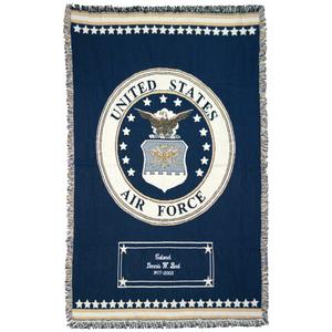 military personalized blankets force air gifts blanket emblem retirement afghan personalizationmall navy