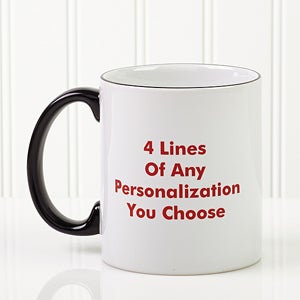 Personalized Ceramic Coffee Mug Printed With Your Message Birthday