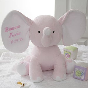 personalized plush elephant