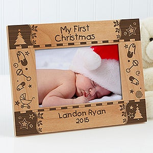 Kitchen Design Korner on My First Christmas Personalized Baby Picture Frame   7625