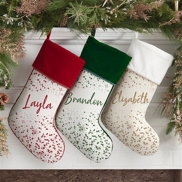 Starburst Name Personalized Christmas Stockings