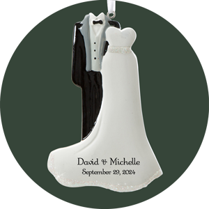 Wedding & Engagement Ornaments for Christmas