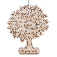 tree of life natural wood ornament