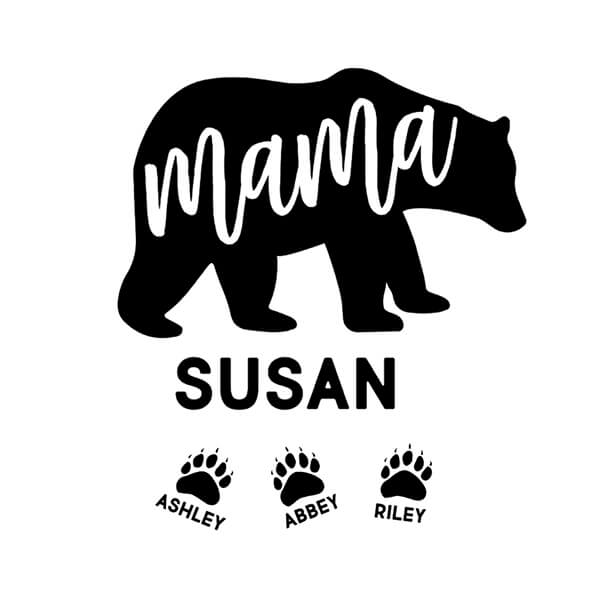 Mama Bear Mug Custom Names Mom Gifts Personalized Gifts for Mom Bear C –  BackyardPeaks