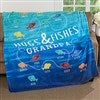 Hugs & Fishes Personalized 50x60 Fleece 