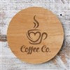 Personalized Business Logo Wood Coasters - 18911