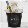 Large Metal Bucket - Black