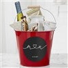 Large Metal Bucket - Red