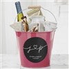 Large Metal Bucket - Pink