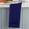 Navy Blue Waffle Weave Kitchen Towel