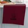 Burgundy Waffle Weave Kitchen Towel