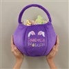 Holding Purple Bag