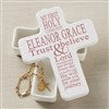 First Communion Cross Box in Pink