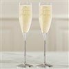 Elegant Couple Silver Flutes