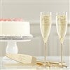 Product Thumbnail Elegant Couple Silver Flutes & Server