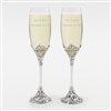 Engraved Wedding Cathedral Flute Set