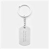 Nickel Dog Tag Keychain (back)