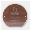 Corporate Logo Round Wood & Glass Recognition Award  - 47177