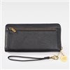 Fossil Black RFID Logan Zip Wallet Back