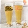 Pilsner Glass (Front & Back View)