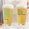 Pint Glass (Front & Back View)