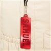 Red Acrylic Backpack Tag