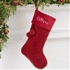 Burgundy Sherpa Stocking