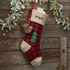 Personalized Logo Buffalo Plaid Jumbo Knit Christmas Stocking - 51847