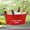 Personalized Logo Red Beverage Tub - 51970