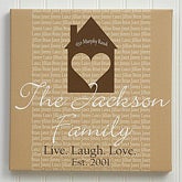 Personalized Canvas Art - Home Is Where The Heart Is - 10077