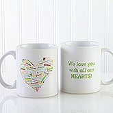 Personalized Coffee Mugs for Mothers - Heart of Love - 10430