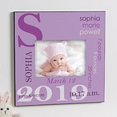 Personalized 5x7 Picture Frame - Baby Girl - 10750