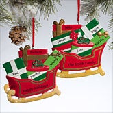 Personalized Christmas Ornaments - Santa's Sleigh - 10776