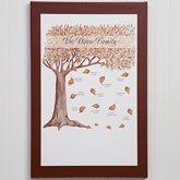 Personalized Fall Family Tree Canvas Art - 10937