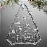 Personalized Christmas Ornaments - Presents Under The Christmas Tree - 10970