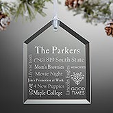 Personalized Christmas Ornaments - Family Home - 10999