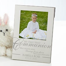 Engraved Silver Picture Frames - First Holy Communion - 11620