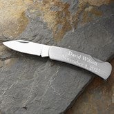 Personalized Stainless Steel Pocket Knife - 11925