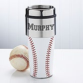 Personalized Baseball Travel Mug - 12139