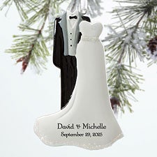 Personalized Wedding Christmas Ornaments - Mr  Mrs - 12284