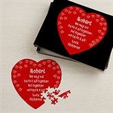 Personalized Heart Shaped Puzzle - Love Connection - 1245