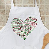 Personalized Christmas Apron - Her Heart Of Love - 12475
