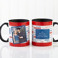 Personalized School Spirit Photo Graduation Coffee Mugs - 12958