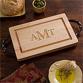 Personalized Cutting Boards - 13&quot; Maple with Monogram - 13071D