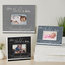 Personalized Grandparent Picture Frames - A Grandparent Is Born - 13437