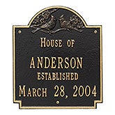 Personalized Aluminum Family Name House Plaque - 1354D