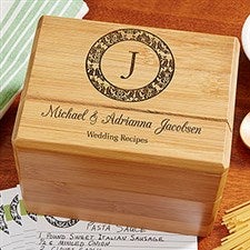 Personalized Recipe Box - Wedding Recipes - 13557