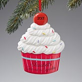 Personalized Christmas Ornaments - Cupcake - 13662