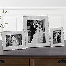 Personalized Wedding Picture Frames - Mariposa String of Pearls - 13944